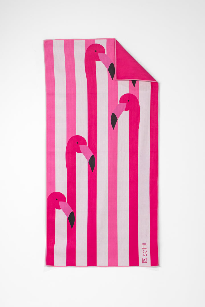 Flamingo Fun Waffle Towel
