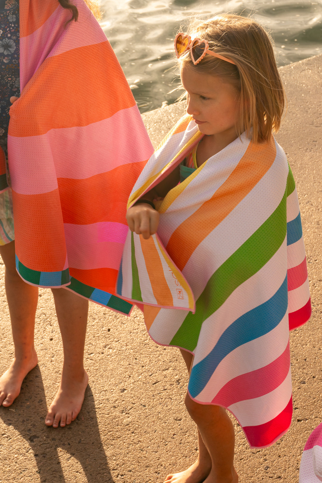 Rainbow Girls Waffle Towel